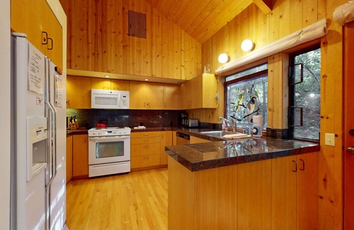 Sea Ranch House | Charming Forest Lodge with Private Hot Tub, Sauna, Fireplace, & Shared Pool