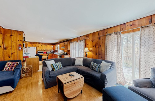 West Tisbury House | Charming forest retreat by the beach with grill, deck, & sprawling yard
