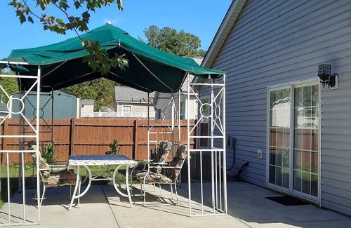 Apex House | Charming home-covered patio-fenced yard-comfy beds
