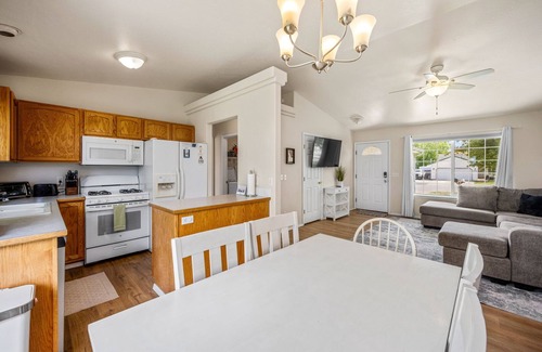 Coeur d'Alene House | Charming Home—Near Triple Play, Silverwood & Hayden Lake! Fire Pit, Fenced Yard & a Plum Tree!