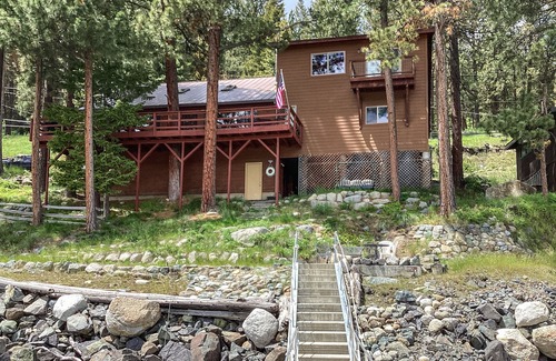 Joseph House | Charming home on Wallowa Lake with private boat dock & large deck