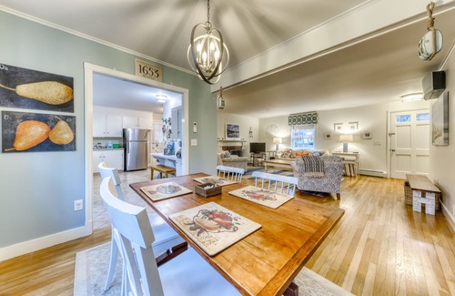Kennebunk House | Charming home with deck, crib, yard, 5-person hot tub - 1 dog OK, walk to beach