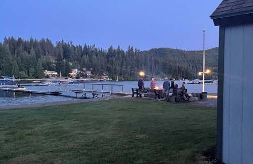 Spirit Lake Cabin | Charming Lakefront Fireside 3BR in Spirit Lake with Dock-space WiFi, AC, Pets OK