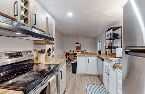 Shelton House | Charming modern farmhouse with water views, fire pit, bbq grill