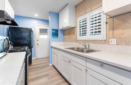 Upland Apartment | Cheerful one bedroom with free parking and patio.
