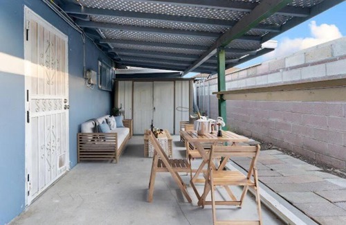 Upland Apartment | Cheerful one bedroom with free parking and patio.