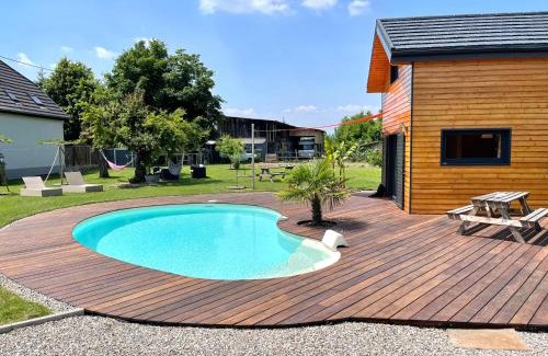 Flaxlanden House | Chez Seb et Lilou - Chalet Tiny House - piscine partagée - parking - proche Mulhouse