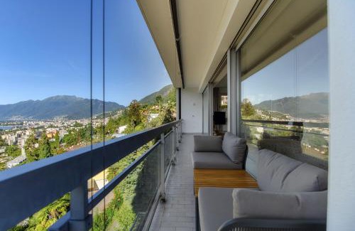 Minusio Apartment | Chiar di Luna by Quokka 360 - loft with view of Lake Maggiore