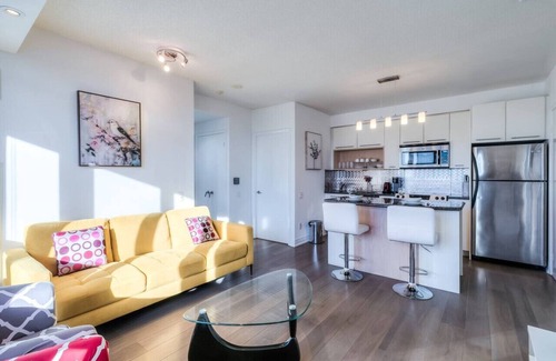Church and Wellesley Condo | Chic 2BR Condo w/City Views, Balcony & WiFi