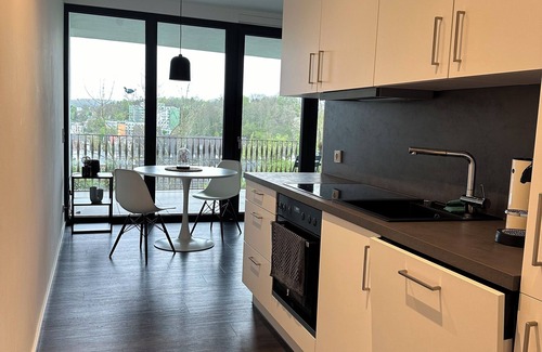 Attendorn Apartment | Chic apartment in a central location with a large balcony and views over the city