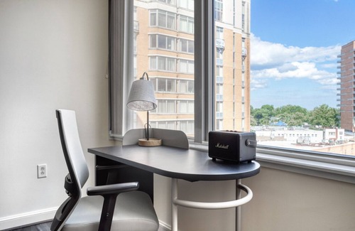 Woodmont Triangle Apartment | Chic Bethesda 1BR w/W/D, Concierge & Rooftop, near Metro by Blueground