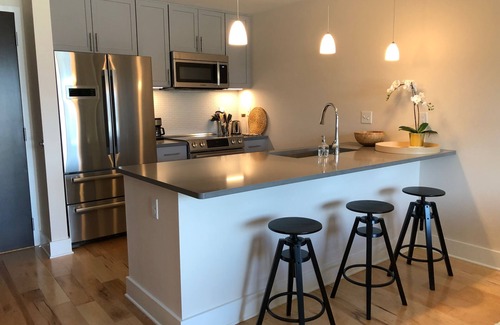 Asheville Apartment | Chic, luxury condo in the middle of downtown fun, with your own parking spot