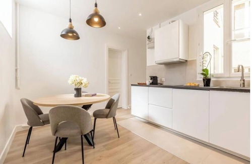 Faubourg-du-Roule Apartment | Chic Paris Retreat: Central, Near Arc de Triomphe, Luxe Features