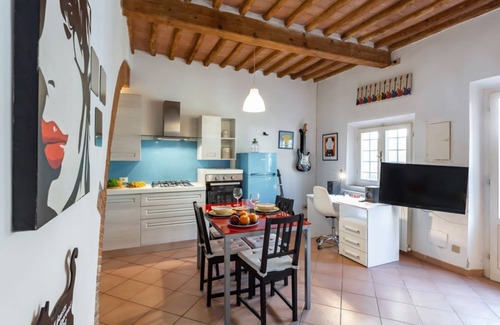 Pisa Apartment | Cisanello Rock Apartment with Patio and Barbecue