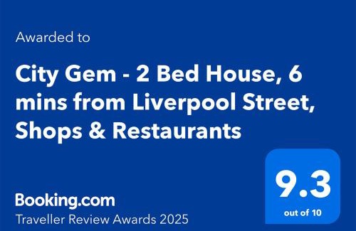 St. Dunstan's House | City Gem - 2 Bed House, 6 mins from Liverpool Street, Shops & Restaurants