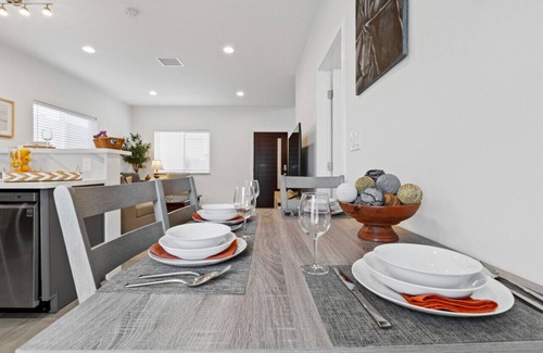 Covina House | City Vista Hideaway: Spacious 2-story back house. Relax with a 65” Smart TV, Unwind on the Balcony,