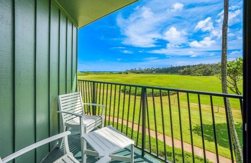 Hanamaulu Apartment | Clean Oceanview Elegance with King Bed