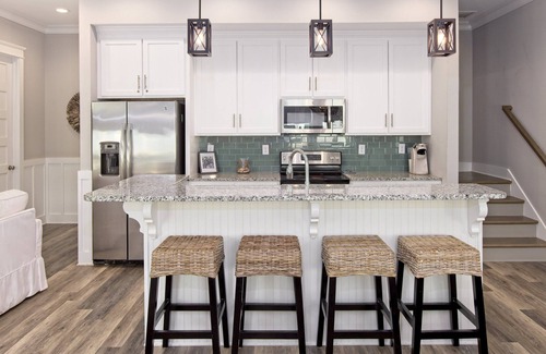 Gulf Shores House | Coastal chic beach home in Cottages at Lagoon Pass with EV charger and pool.
