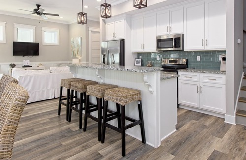 Gulf Shores House | Coastal chic beach home in Cottages at Lagoon Pass with EV charger and pool.