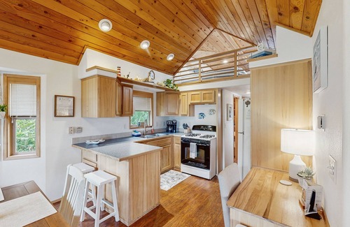 Brookings Condo | Coastal condo with stunning views, a cozy loft, private deck and hot tub