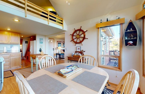 Brookings Cabin | Coastal retreat steps from the beach with a private hot tub & nautical theme