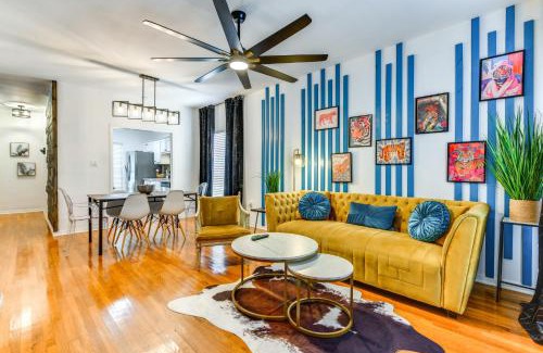Highlands - Perkins House | Colorful Baton Rouge Home Deck, Grill and Fire Pit