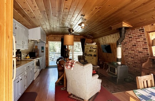 Pine Mountain Club Cabin | Come enjoy the beautiful pool. We have AC and Starlink, and a cozy wood stove.