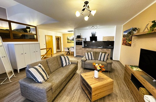 Eibenstock Apartment | Comfortable 72m² loft apartment near the bathing gardens and sauna complex.