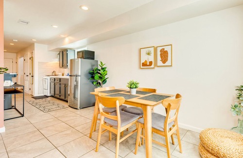 San Jacinto House | Comfortable duplex with large 2nd floor deck, W/D, central AC-1 block from beach