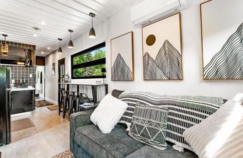 Littleton House | Container Home with Mountain Views Deck Fire Pit