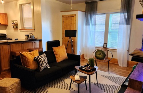 Cleveland Apartment | Contemporary Coventry:1 bd w Fireplace. NEAR Case, Cle Clinic, UH, downtown!