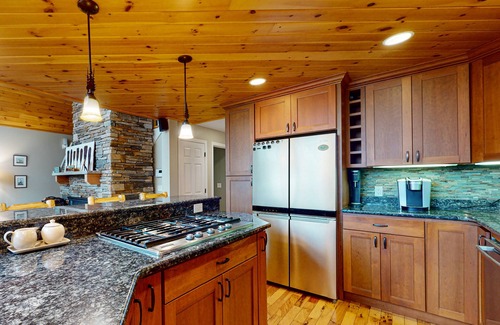 Windham House | Contemporary lake escape with hot tub, swim dock, firepit, & Ping-Pong