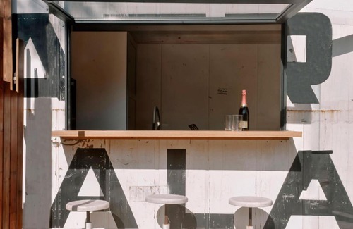 Castelldefels House | CoolTainer retreat Sustainable Coastal forest Tiny house near Barcelona by QuirkyGetaway