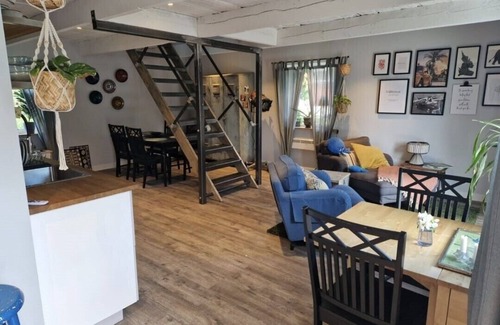 Borlange Apartment | Countryside, two-level studio, built in an old barn.