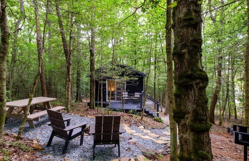 Balsam Grove Cabin | Couples’ Glamping Cabin - Bearly Behaving