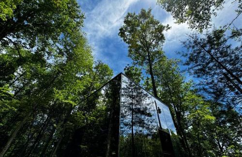 Balsam Grove House | Couples Mirror Cabin- Reflections at Valley Bear Farms Resort