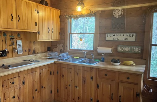 Indian Lake Cabin | Cozy 2-bedroom cabin in Indian Lake with 50 acres, fire pit, & a bed rock brook.
