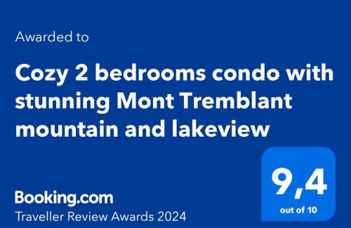 Mont-Tremblant Apartment | Cozy 2 bedrooms condo with stunning Mont Tremblant mountain and lakeview