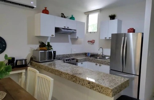 Progreso Municipality Apartment | Cozy 2BR Apt, 50 meters from the beach with large pool