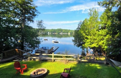 Belgrade Cabin | Cozy 3-bedroom Lakefront camp on Great Pond in Belgrade Maine w/WiFi, AC