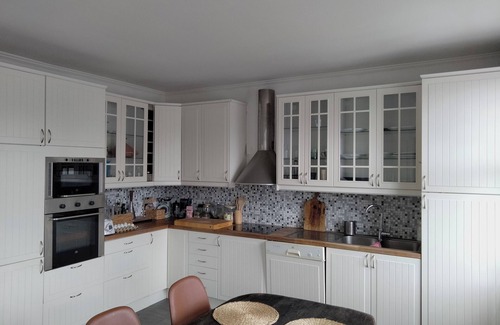 Halmstad Apartment | Cozy accommodation 600 meters from the center of Halmstad. View towards the water.