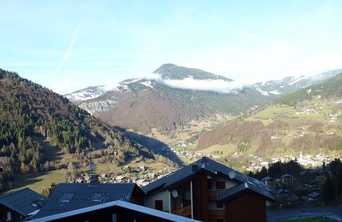 Saint-Jean-dʼAulps Apartment | Cozy apartment for 6 near slopes with balcony, ski locker and covered parking
