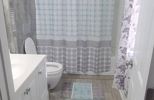 Lawrenceville House | Cozy bedroom with private bathroom, and separate, direct access entrance.