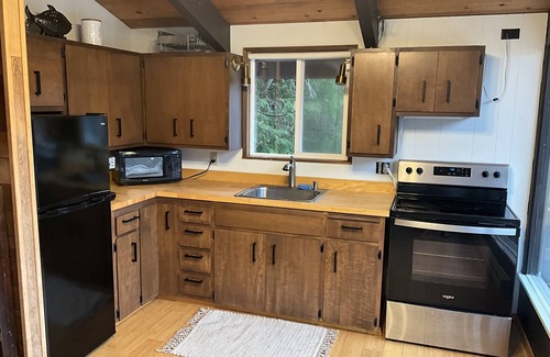 Port Angeles Cabin | Cozy Cabin on Lake Sutherland with hot tub, huge dock and kayaks!