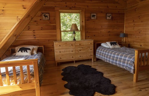 Lake Lure Cabin | Cozy Cabin w/ Breathtaking Mountain view, hot tub, fire fit, game room & luxury.