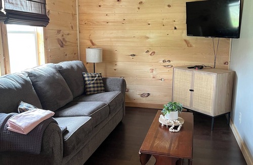 Hardyville Cabin | Cozy cabin with loft in midst of farmland WiFi, AC, washer-dryer