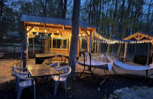 Watkins Glen RV Rental | Cozy camper w/private hot tub near the ❤️of Watkins Glen /The Lantern unit 3