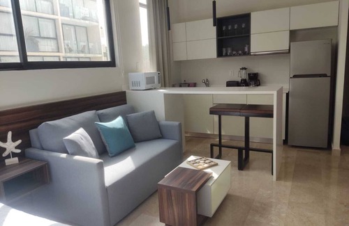 Zama Apartment | Cozy fully equipped studio with balcony in Tulum with amazing pool inthe rooftop