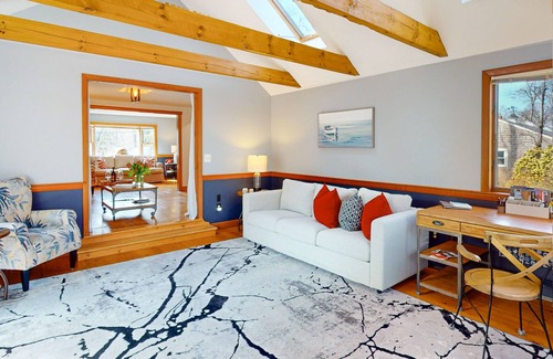 Harwich Center House | Cozy home with firepit, backyard BBQ, & fireplace - near parks, cycling, dining