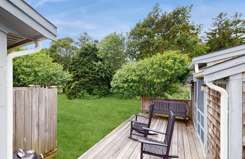 Edgartown Apartment | Cozy in-law suite near Edgartown & the beach with patio, outdoor shower, & AC